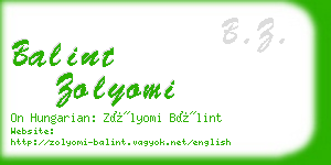 balint zolyomi business card